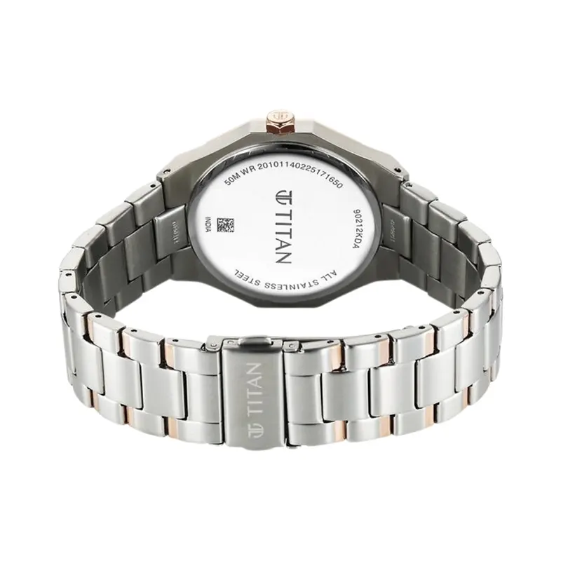 Titan Regalia Dodecagon Two-tone Men’s Watch- 90212KM01